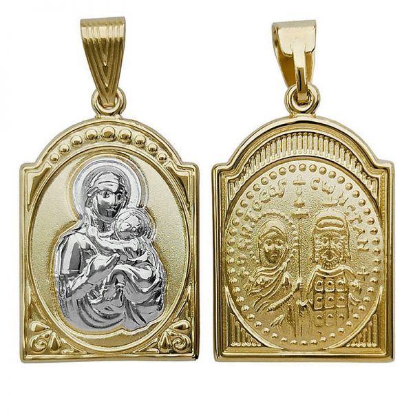 Pendant-Amulet double-sided Virgin with Constantinato
