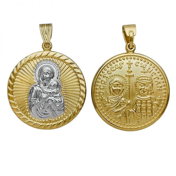 Virgin Mary with Constantinato Double-sided Pendant-Amulet
