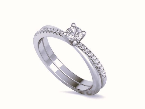 Ring Solitaire with Diamond