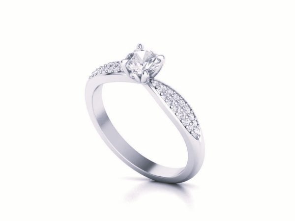 Ring Solitaire with Diamond