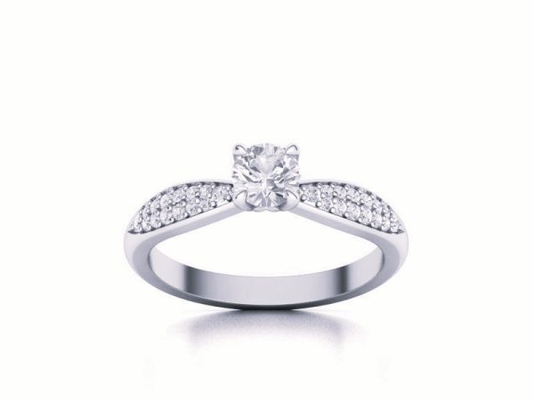 Ring Solitaire with Diamond