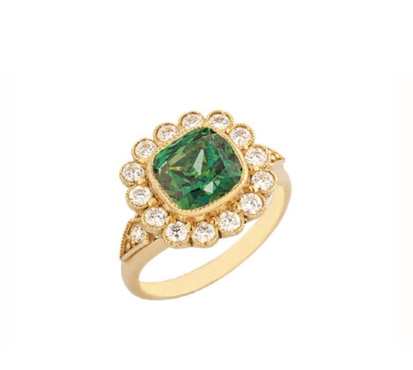 Ring with green Stone